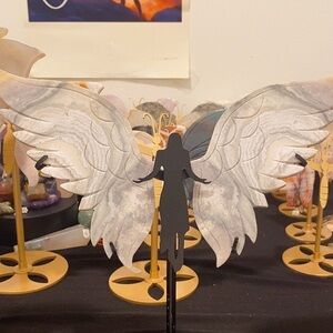 Grey Jasper Angel wings